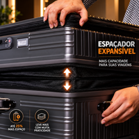 [LEVE 2 PAGUE 1] Mala de Viagem GalaxSky em ABS com Rodinhas 360° Alça Ajustável e Fechamento com Senha